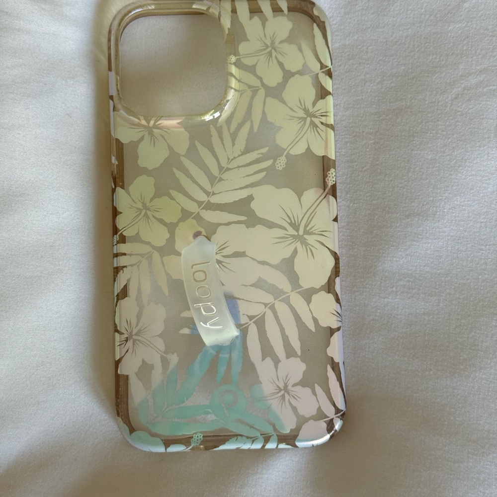 Loopy Case Gold and White Protective Phone Case